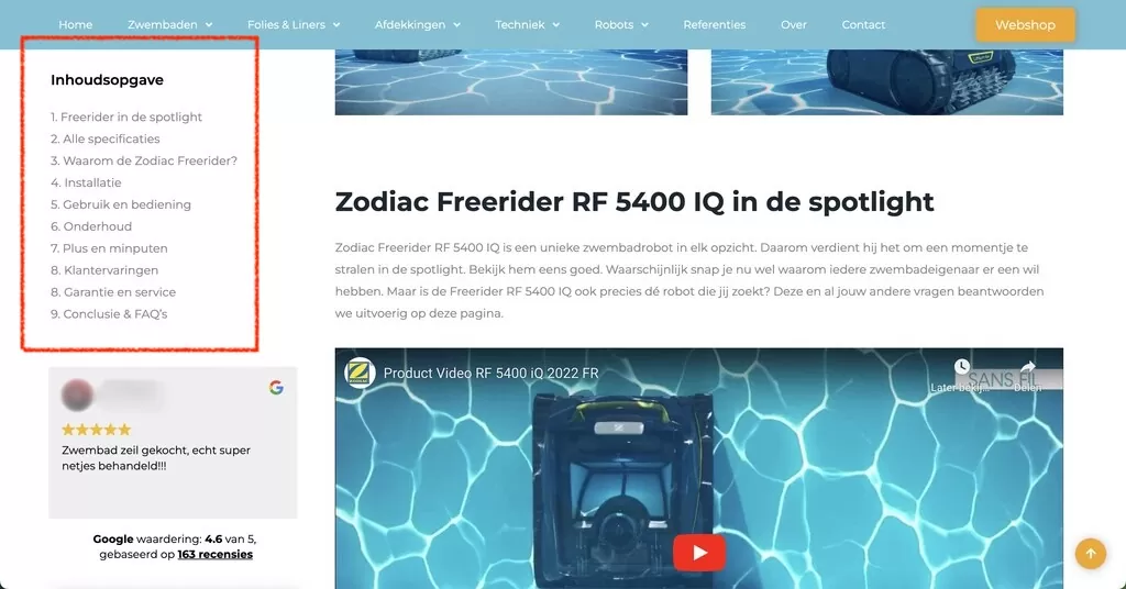 professionele webdesign bureau voor zwembadbouwer